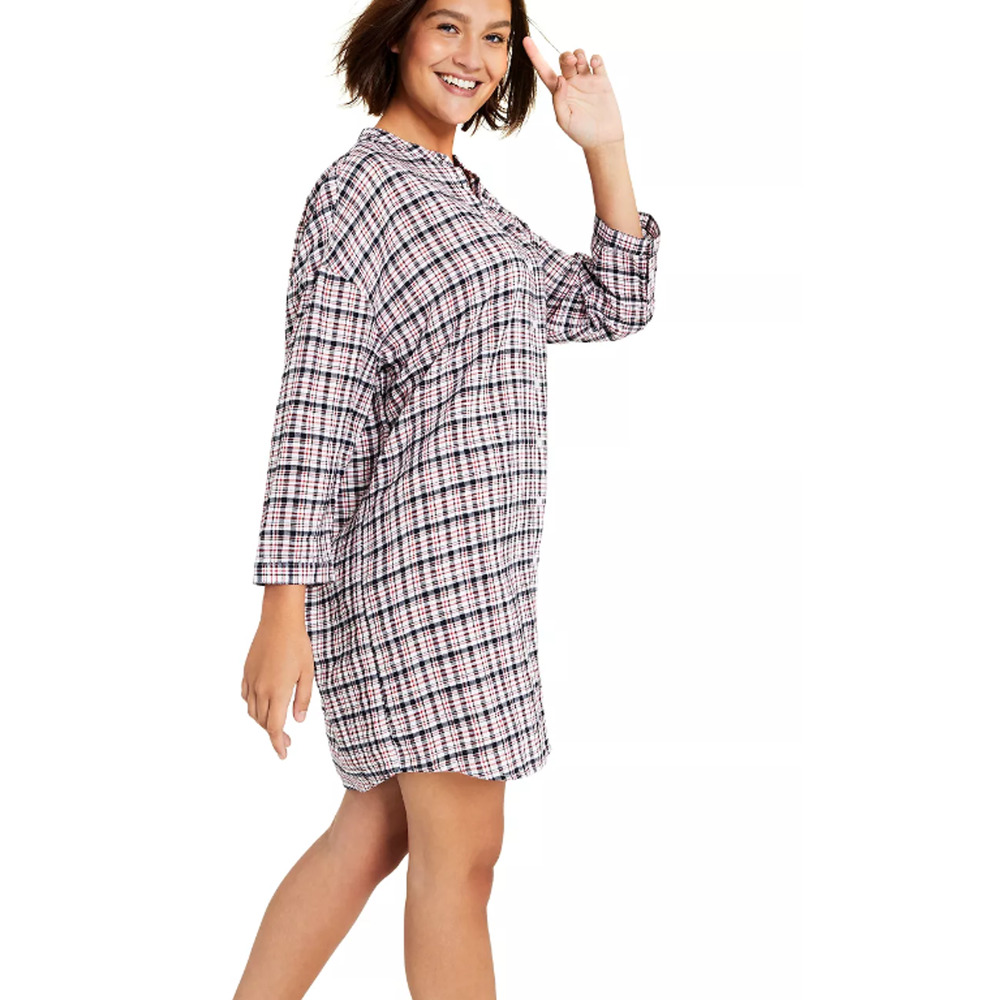Tommy Jeans Women's Plaid Button-Up Shirt Dress Medium NWT - Picture 5 of 8